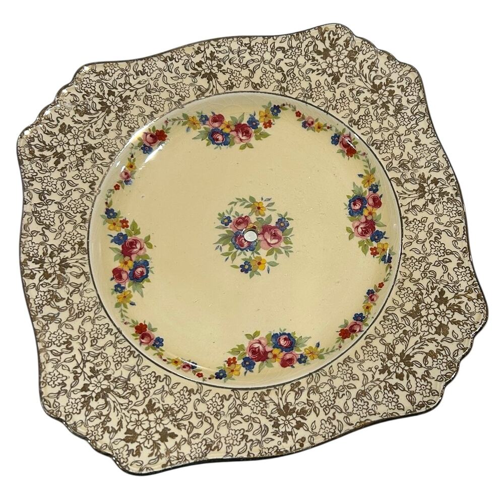 Vintage Royal Winton Grimwades Chintzware Square Handled Tray England - Picture 2 of 5